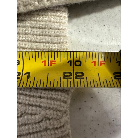 Free People Saffron Open Back Ivory Sweater XS Puff Sleeves Boho Knit E7 - Picture 8 of 8